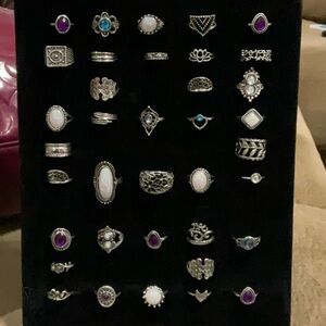 Silver and Purple Geometric Rings Collection Coming Soon